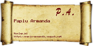 Papiu Armanda névjegykártya